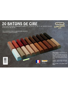 BTE DE 20 BAT. DE CIRE ASSORTIS SURGAND